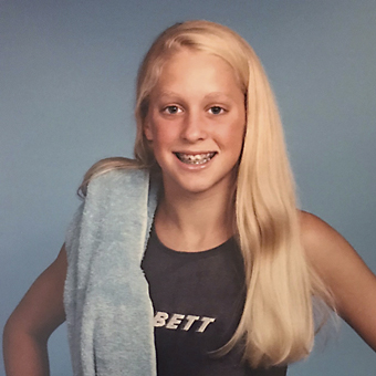 Sarah swam in high school and was on Washington & Lee’s Division III swim team.