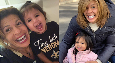 Hoda and Haley Joy are all smiles! Last month, they welcomed new baby Hope Catherine to the family.