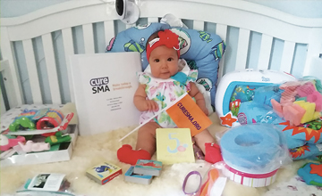 Maya (who turns three this March) was the first baby in the United States to receive the drug Evrysdi for all subtypes of SMA.
