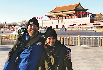 In 2018, Jessica and Matt, who also works at WTVR-TV, traveled to China as part of a media team with VMFA.