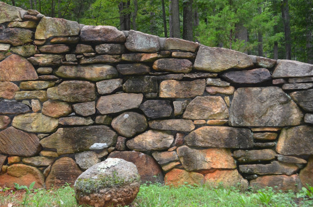 A wall the duo built at a home in Nelson County.  Photo courtesy of Shelton Sprouse