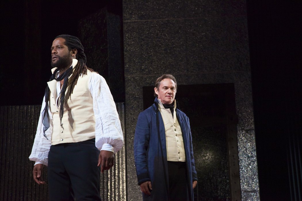 Underwood with Richard Thomas in San Diego's Old Globe Theatre production of Othello in 2014.