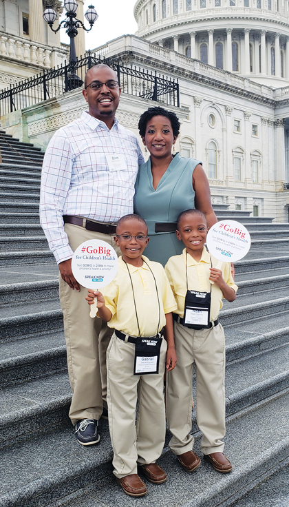 In 2018, the family visited DC to advocate at the Capitol to make children’s health a priority.