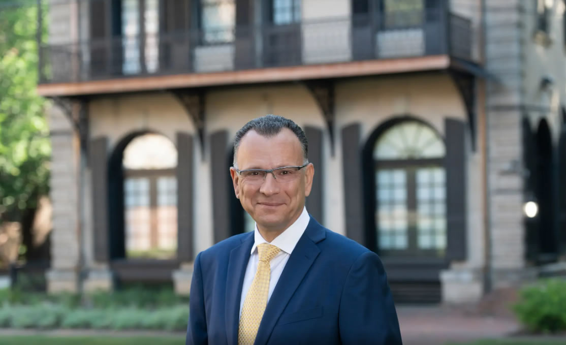 Fotis Sotiropoulos, Ph.D., provost and senior vice president for academic affairs at VCU, said, "The mission of VCU resonates with my own life story and academic journey." (Allen Jones, Enterprise Marketing and Communications)